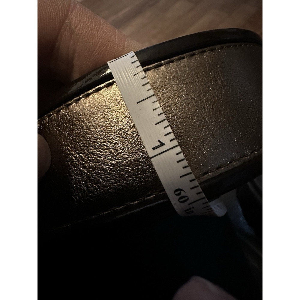 Fossil Leather Belt Women's Large Brown Metallic Gold Boho Round Buckle Retro - Picture 4 of 13